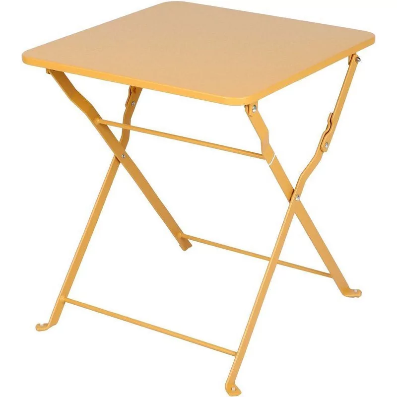 TABLE METAL JAUNE MOUT MISTRAL 40X40XH45