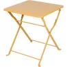 Table de Jardin Pliable Mistral - Métal Jaune Moutarde 40x40 cm
