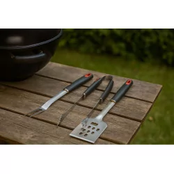SET DE 3 USTENSILES BARBECUE EN INOX
