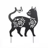 PIC JARDIN CHAT METAL NOIR 52XH65CM