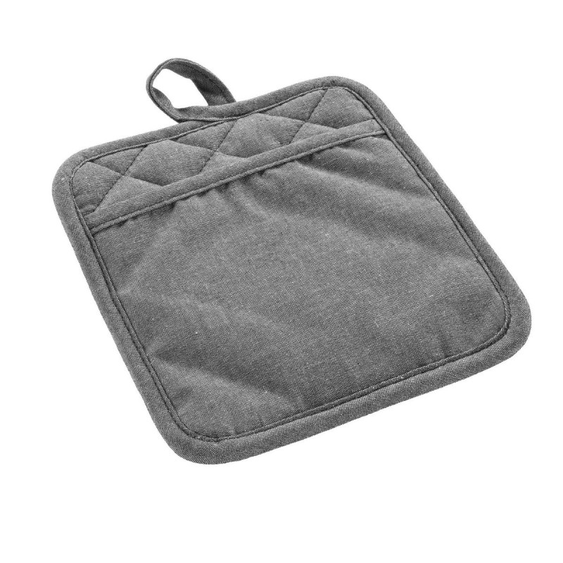 Manique de Cuisine Adam Anthracite avec Poche | Silicone & Lin