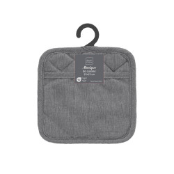 Manique de Cuisine Adam Anthracite avec Poche | Silicone & Lin