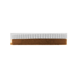Porte-savon Niagara Blanc | Polyrésine Striée & Acacia 14cm