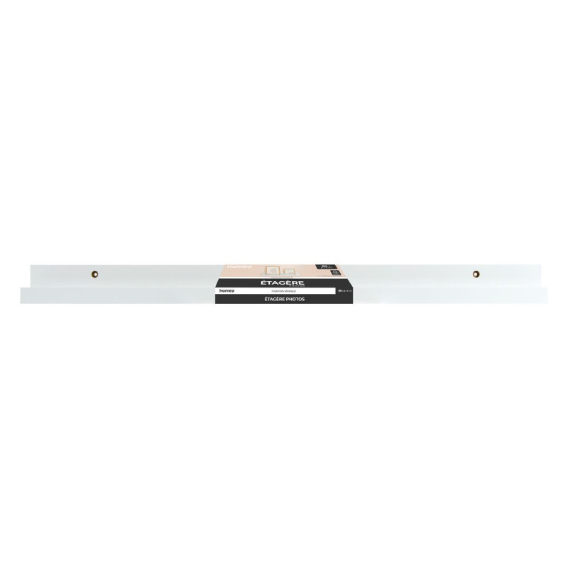 Étagère Murale Porte-Photos Blanche 80 cm en MDF | Homea
