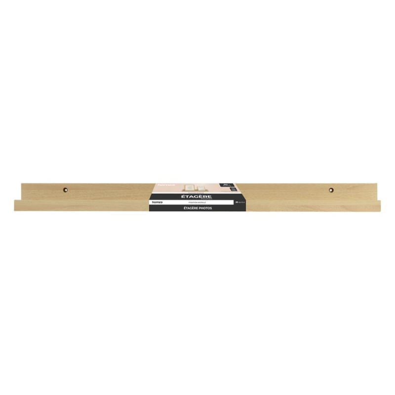 Grande Étagère Murale Porte-Photos Chêne Clair 80 cm | Homea