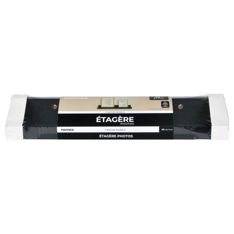 ETAGERE PHOTO NOIR 40X6X7CM