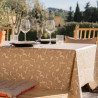 Nappe GINKGO TAUPE enduite 250X150cm