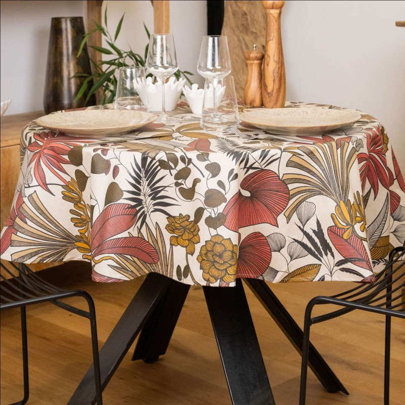 Nappe LOMBOK BOIS de Rose enduite 155CM