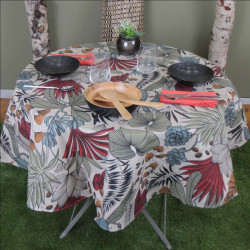 Nappe LOMBOK CITROUILLE enduite 155CM RO