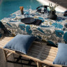 Nappe Rectangulaire Lombok Turquoise 200x150 cm Enduite Antitache