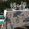 Nappe Rectangulaire Okaido Turquoise 200x150 cm Enduite Antitache