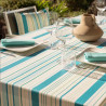 Nappe BISCAROSSE TURQUOISE enduite 300X1