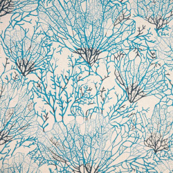 Nappe Ronde Coraux Navy Ø 155 cm Enduite et Antitache