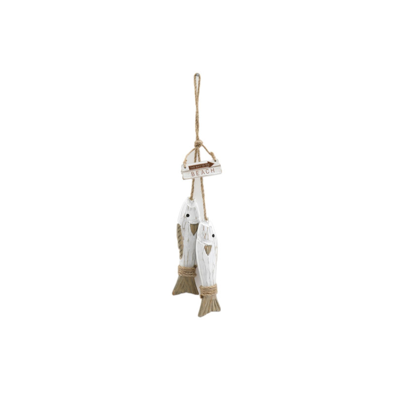 Suspension Décorative Duo de Poissons en Bois 41,5 cm Suspension Décorative Duo de Poissons en Bois 41,5 cm