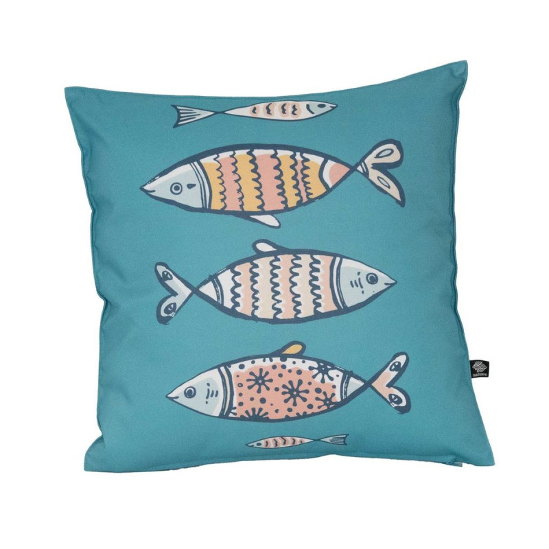 COUSSIN FISH CLUB TURQUOISE 45X45