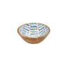 Bol en Bois de Manguier et Émail Motif Sardines D17,5 cm