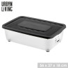 BOX 25L + COUVERCLE NOIR 56X37XH18CM