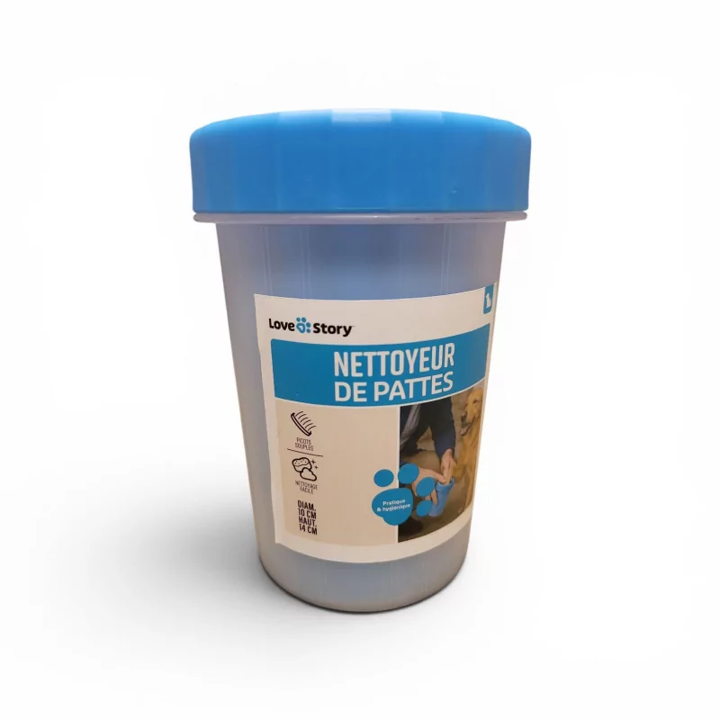 Nettoyeur de Pattes pour Chiens en Silicone D10xH14cm | Bleu
