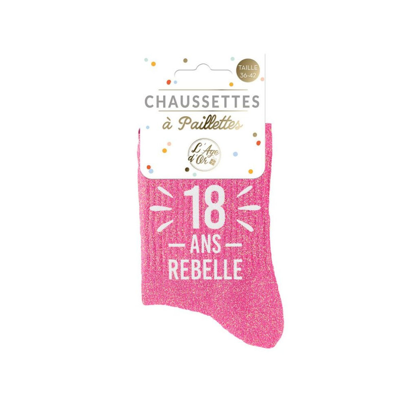 Chaussettes Paillettes 18 Ans Rebelle Chaussettes Paillettes 18 Ans Rebelle