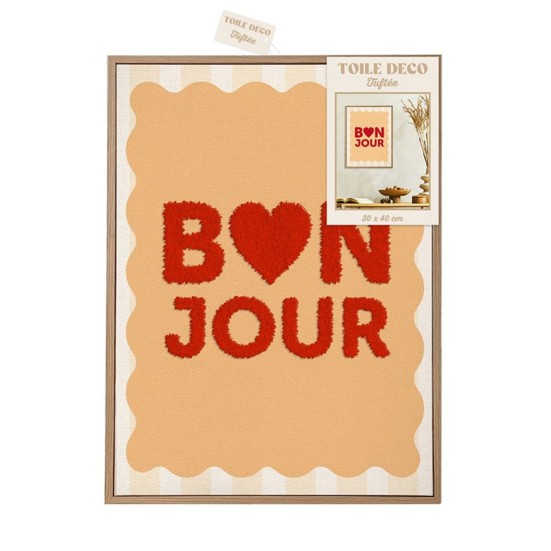 TOILE TUFTEE BONJOUR