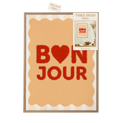 TOILE TUFTEE BONJOUR