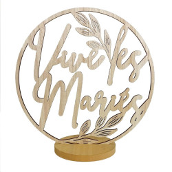 DECO BOIS A POSER "VIVE LES MARIES"