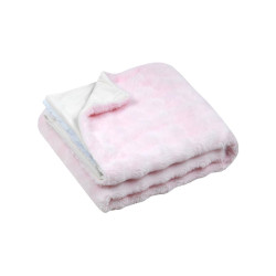 Plaid Rose Punky 120x150 cm | Couverture Fausse Fourrure Cosy