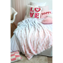Plaid Rose Punky 120x150 cm | Couverture Fausse Fourrure Cosy