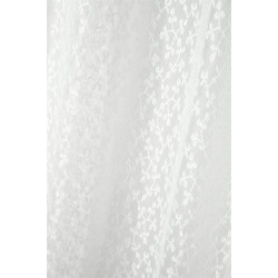 Voilage Blanc Gisèle 135x240 cm | Rideau Effet Dentelle Ruflette