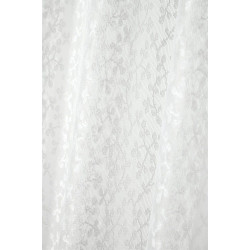 Voilage Blanc Gisèle 135x240 cm | Rideau Effet Dentelle Ruflette