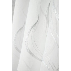 Voilage Arabesque Blanc 140x240 cm à Œillets