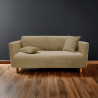 Housse de Canapé Extensible Gaufré Lin Sacha 180 à 230 cm