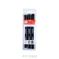 MARQUEURS X3 DOUBLE-POINTE GRIS