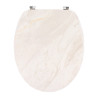 Abattant WC MDF Effet Marbre Beige 18 Pouces