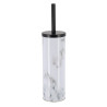 BROSSE WC MARBRE METAL /COUV NOIR