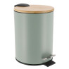 POUBELLE METAL VERT EUCALYPTUS/BAMBOU 3L