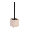 BROSSE WC EFFET PIERRE TIGE NOIR MAT POL