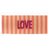 TAPIS TUFTEE LOVE 45X120CM ORANGE/BEIGE