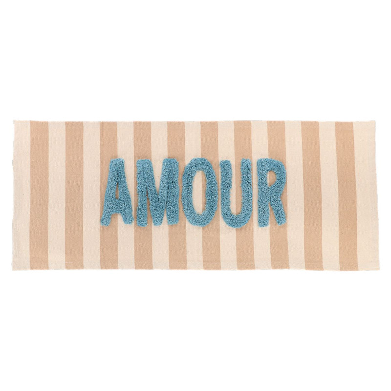 TAPIS TUFTEE AMOUR 45X120CM CAPPUCCINO/B