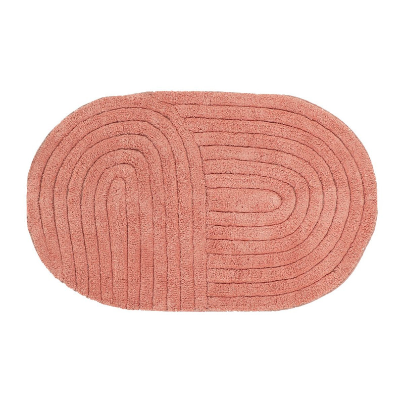TAPIS TUFTE OVAL TERRE DE SIENNE 50X80CM