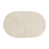 Tapis de Bain Ovale Coton Tufté 50x80 cm Grège | Doux & Absorbant
