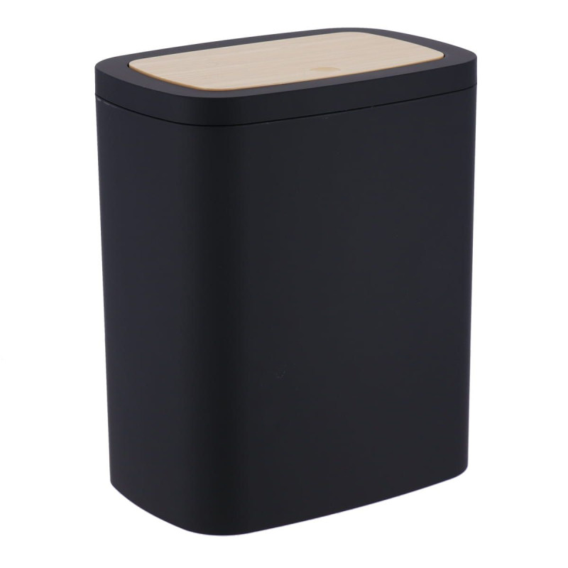 POUBELLE RUBBER NOIR 5L+ PVC FACON BAMBO