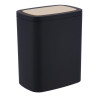 POUBELLE RUBBER NOIR 5L+ PVC FACON BAMBO