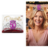 Diadème Miss 50 Ans Fuchsia | Couronne Anniversaire Cinquantaine