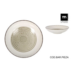 Assiette Creuse en Grès D21cm Occhio Monaco Brillo
