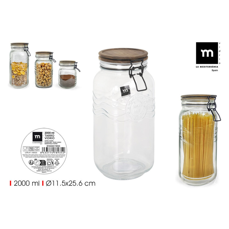 BOCAL VERRE VAGUE 2000ml D22,5H25,6CM CO