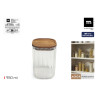 POT STRIÉ BOROSILICATE 950ML COUV CARRE