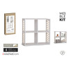 ETAGERE 4 CASES EN BOIS BLANC 60X29X60C