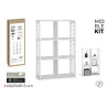 ETAGERE 6 CASES BLC AJOURÉ EN BOIS 60X29
