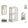 Étagère 2 Cases Bois Blanc Ajouré Moblekit 30,5x29x60cm Étagère 2 Cases Bois Blanc Ajouré Moblekit 30,5x29x60cm